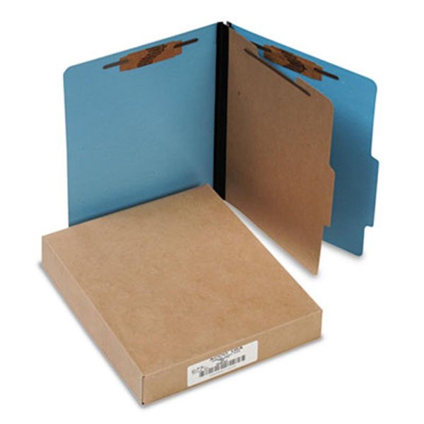 Acco ACCO 15642 Presstex Colorlife Classification Folders- Letter- 4-Section- Light Blue- 10/Box 15642